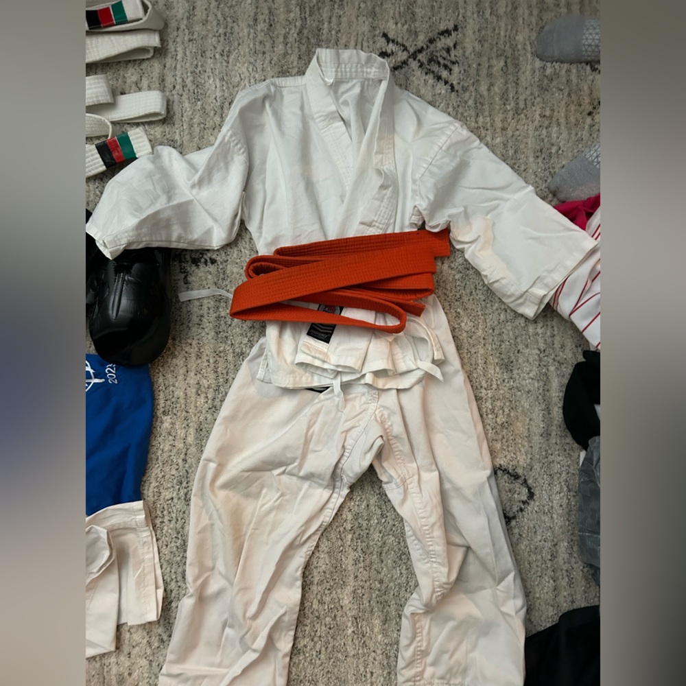 White Martial Arts Gi + Karate starter kit